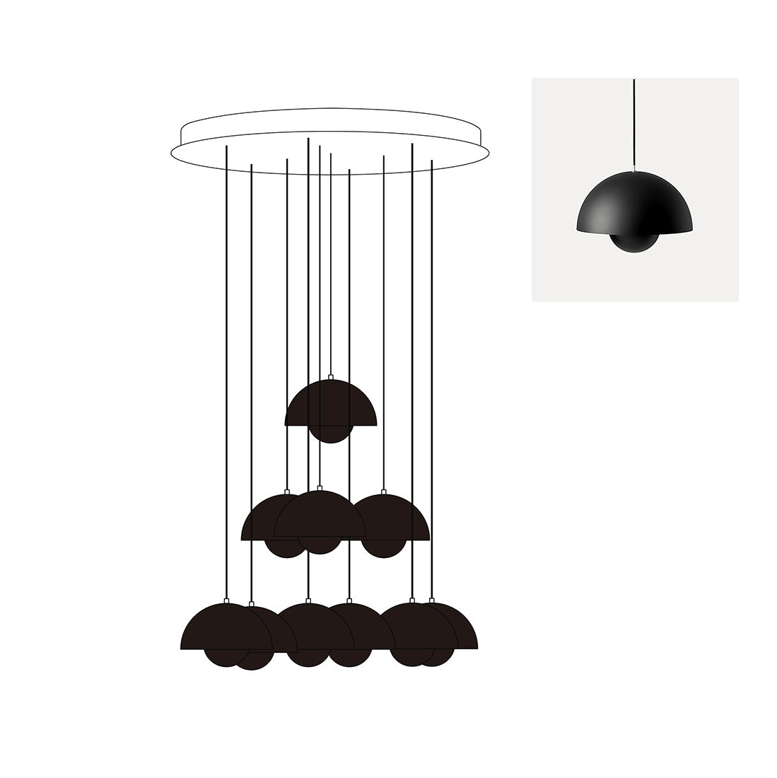 Indigle candelabru