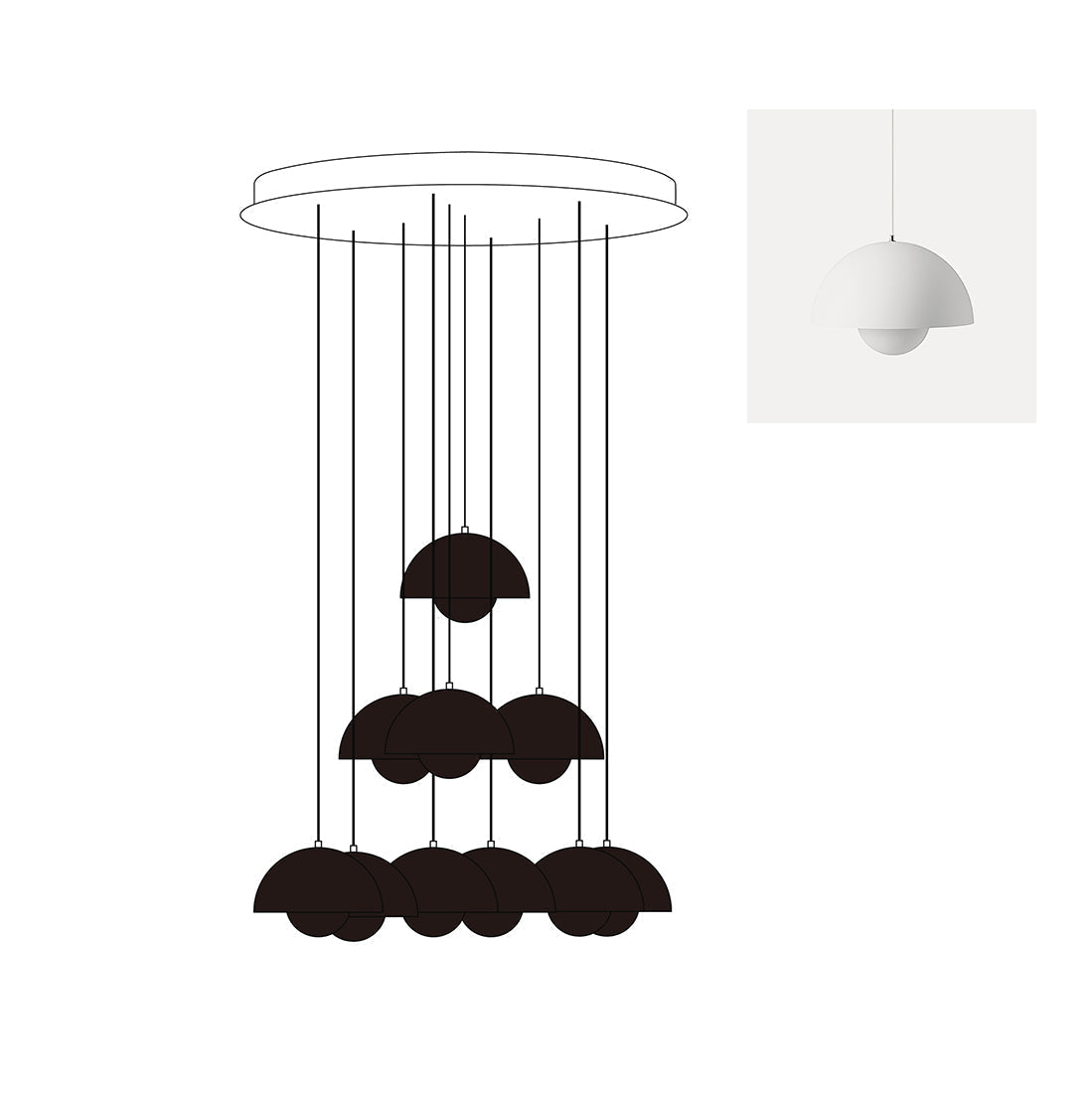 Indigle candelabru