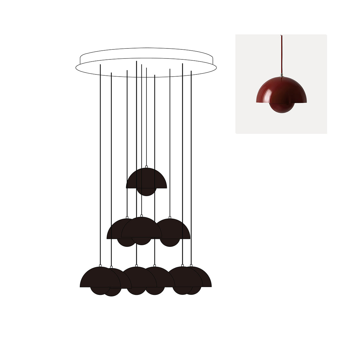 Indigle candelabru