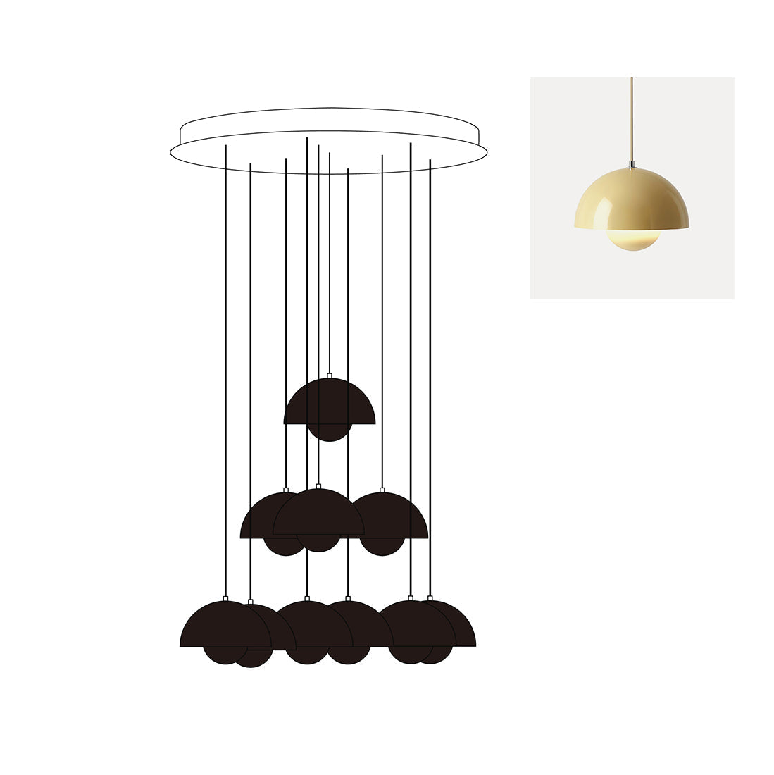 Indigle candelabru