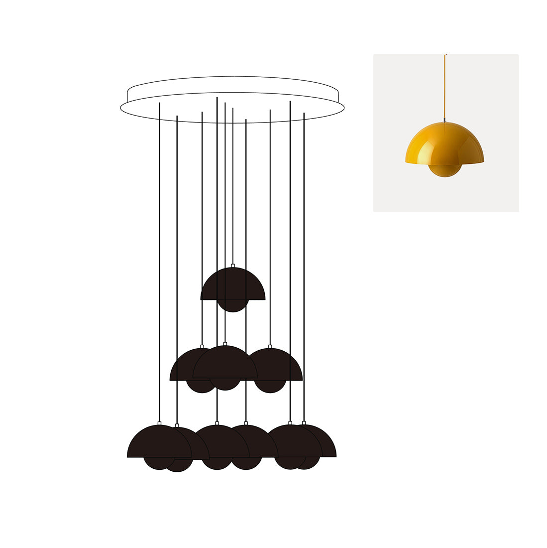 Indigle candelabru