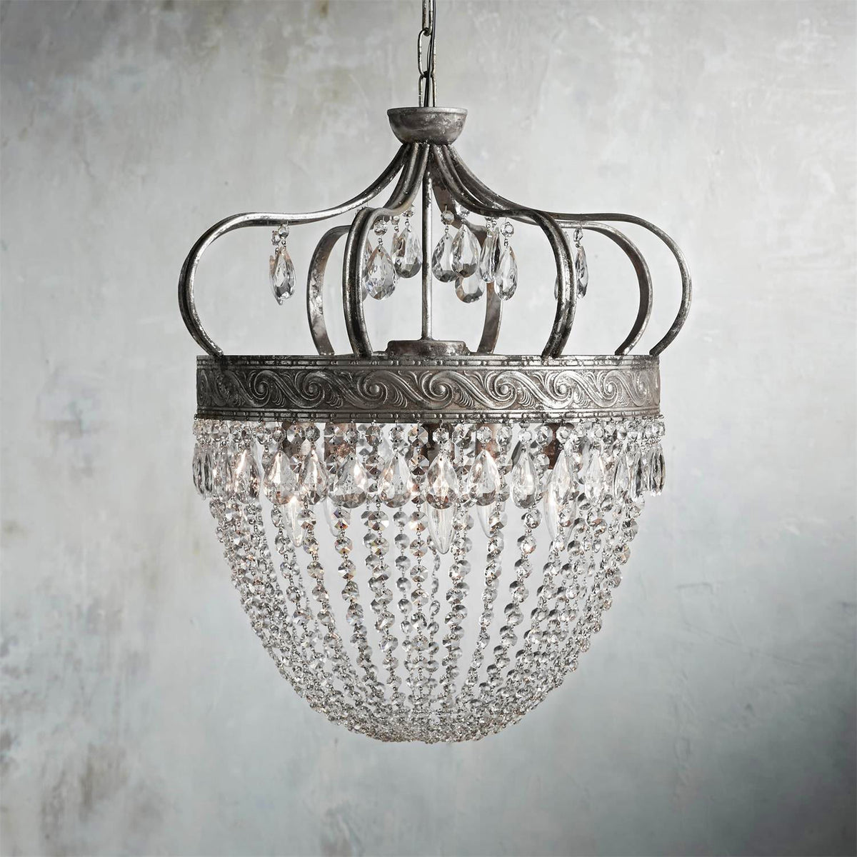 Abella candelabru cu Abajur din cristal în Formă de Lacrimă