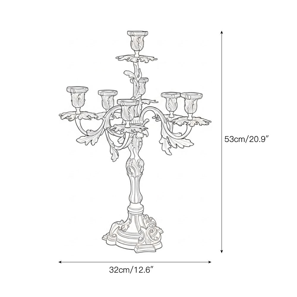 Renarine candelabru Rococo cu șapte surse de lumină