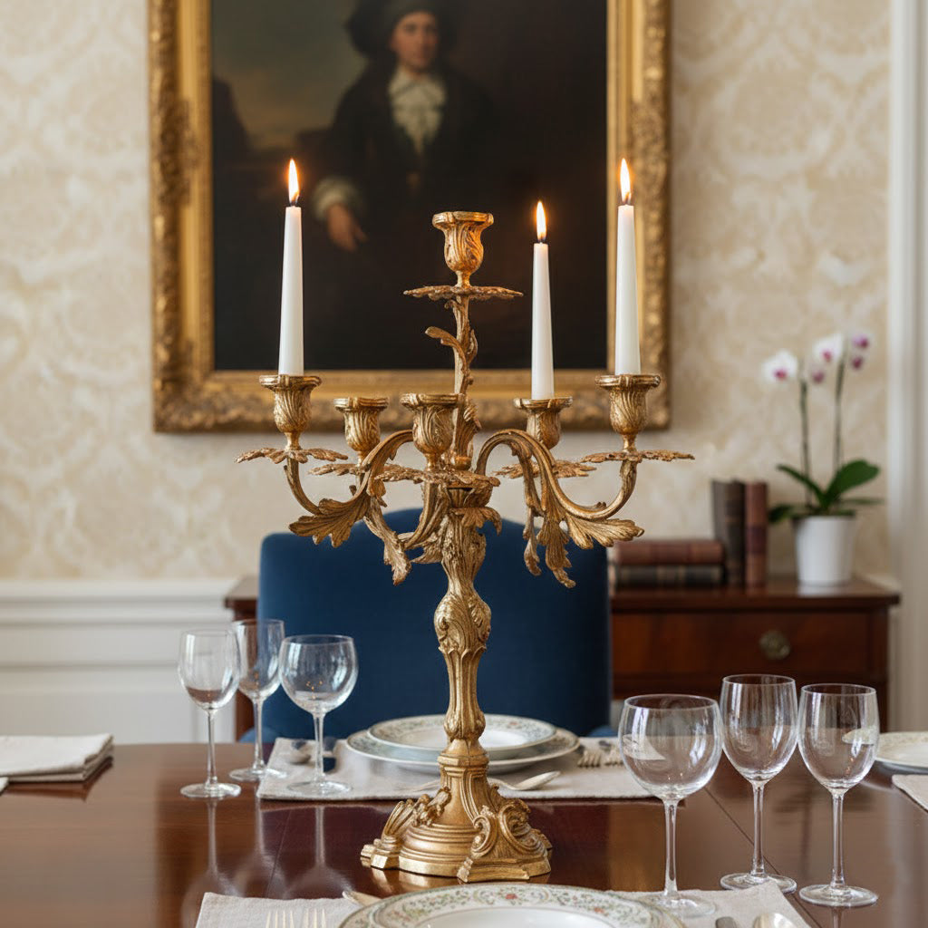 Renarine candelabru Rococo cu șapte surse de lumină