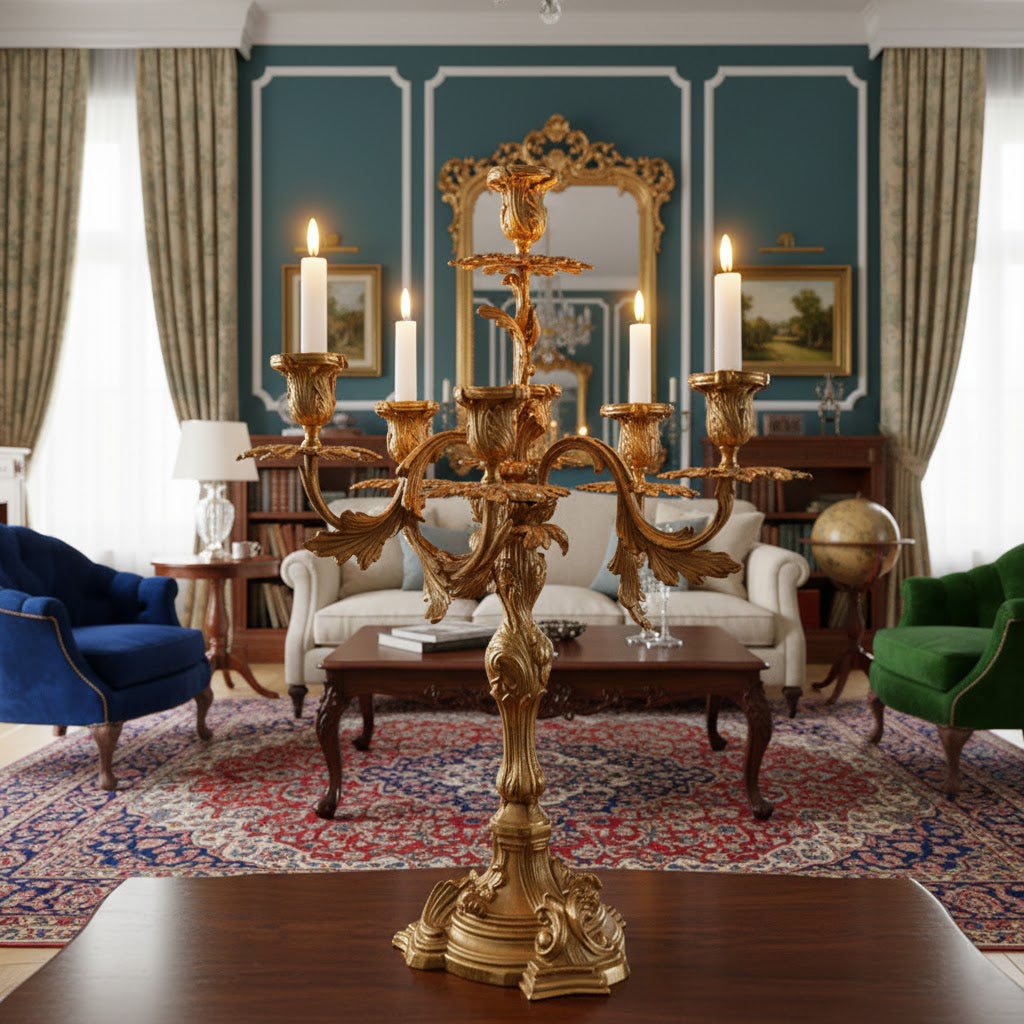 Renarine candelabru Rococo cu șapte surse de lumină