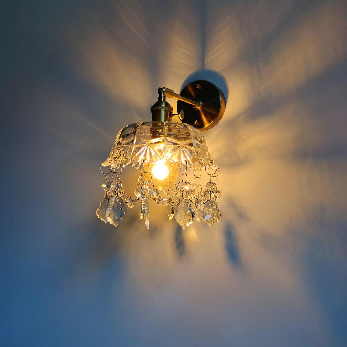 Baleno aplică de perete din cristal, postmodernă, de lux, franceză, cu ciucuri
