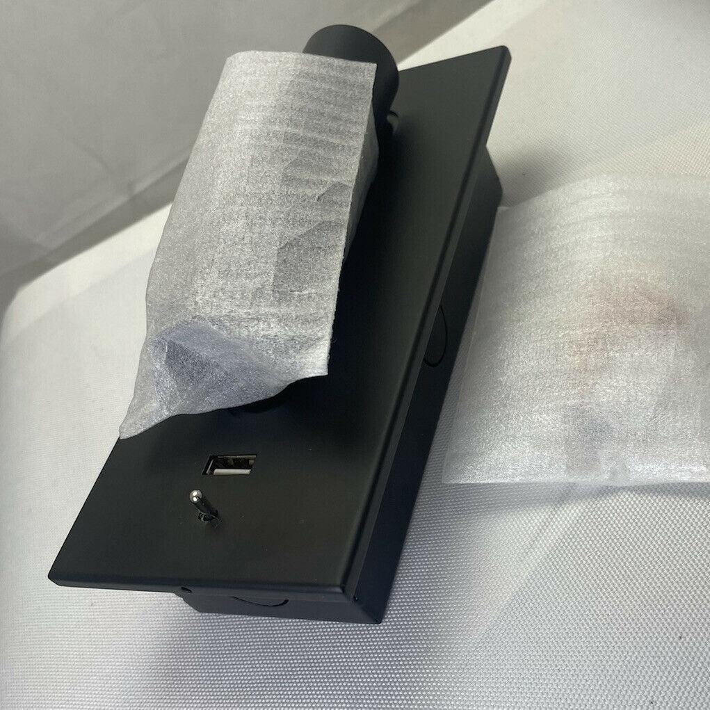 Sothis aplică de perete modernă minimalistă pentru pat USB negru