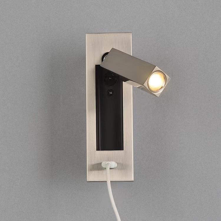 Sothis aplică de perete modernă minimalistă pentru pat USB negru
