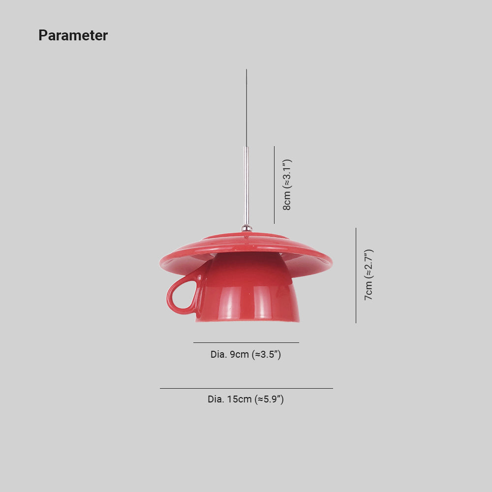 Valentina modern Cup Ceramic LED lampă suspendată dormitor