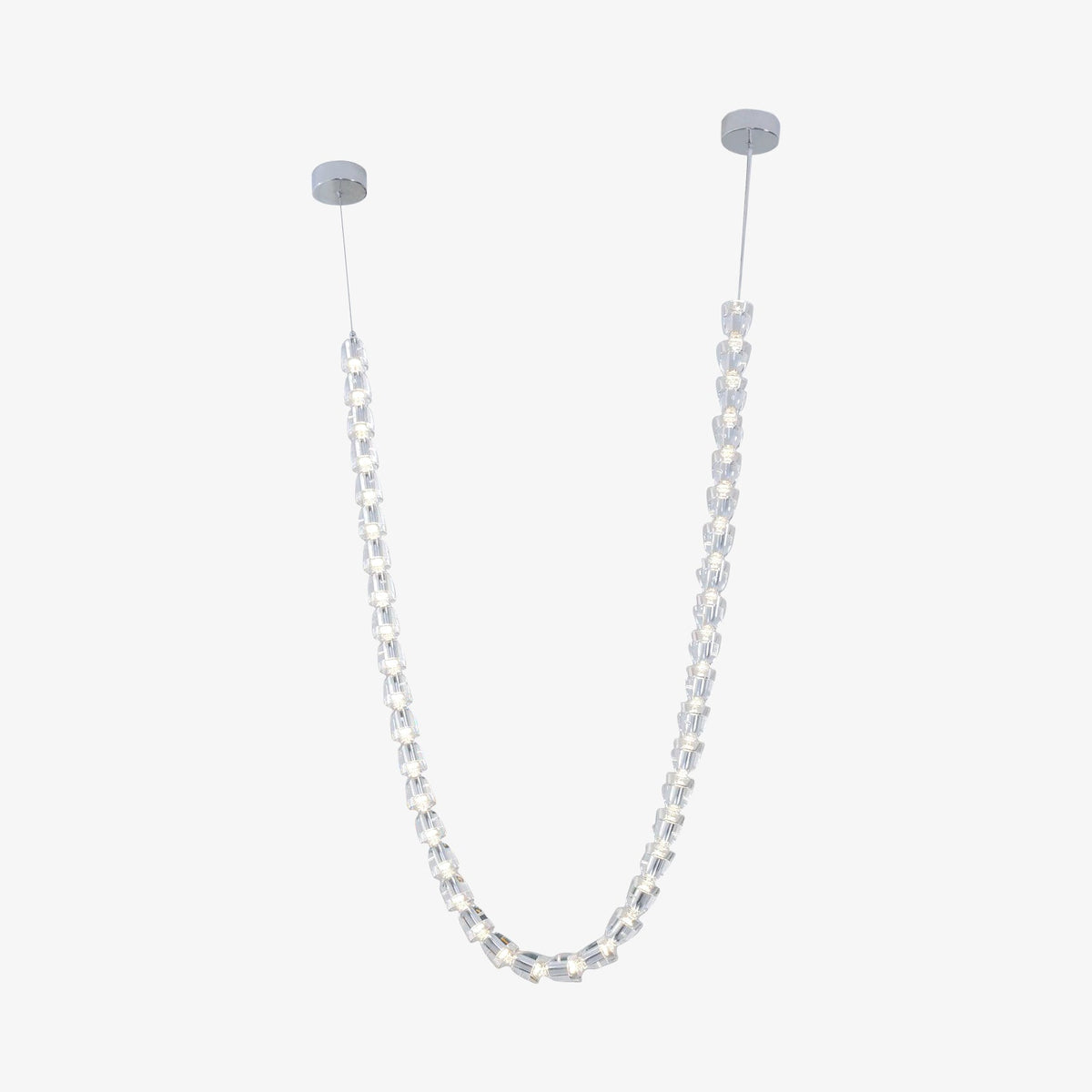 Nexus candelabru din cristal, cromat