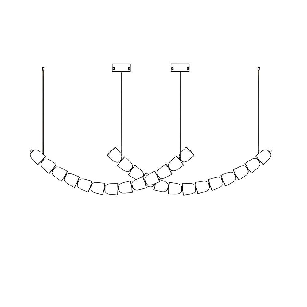 Nexus candelabru din cristal, cromat