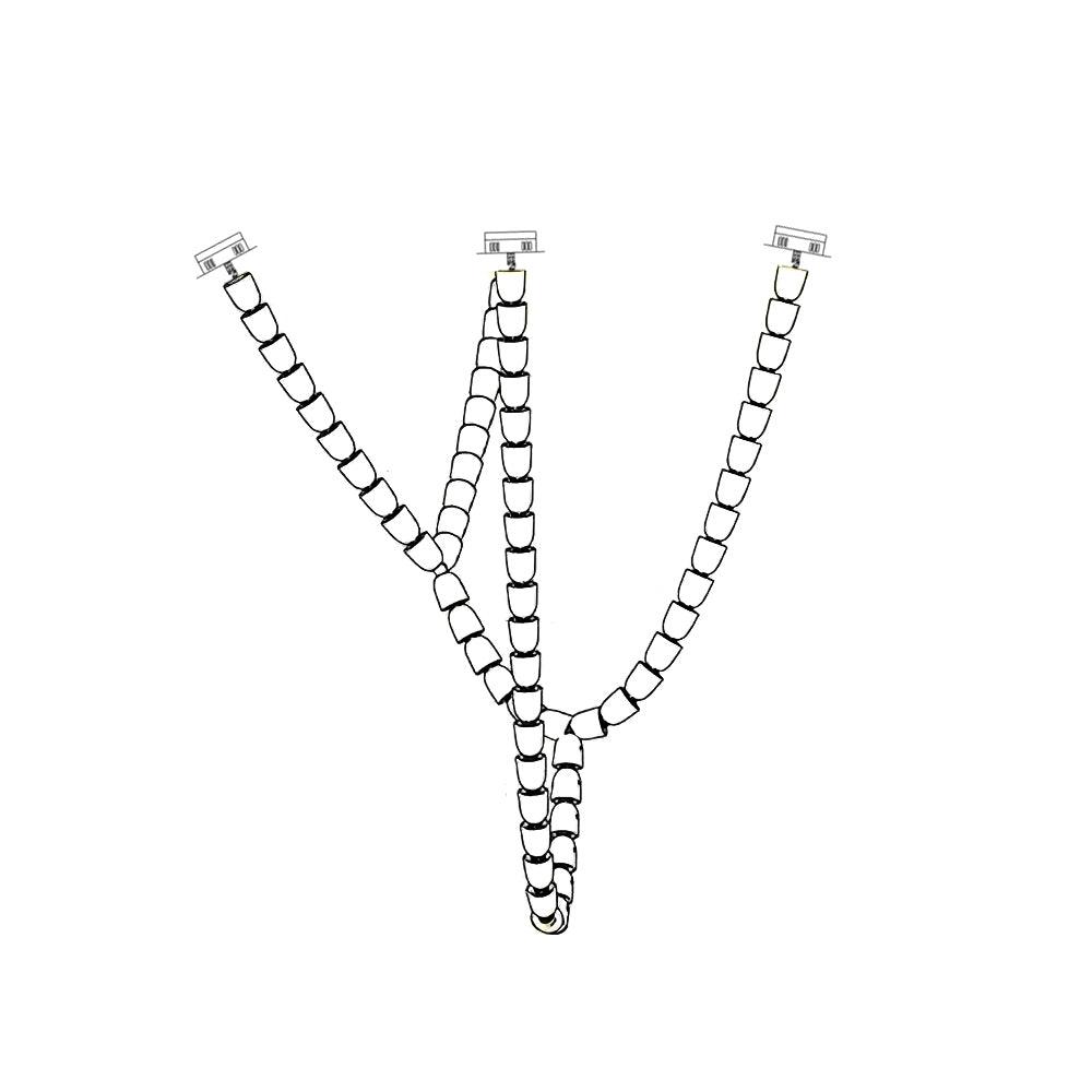 Nexus candelabru din cristal, cromat