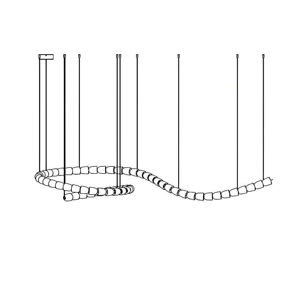 Nexus candelabru din cristal, cromat
