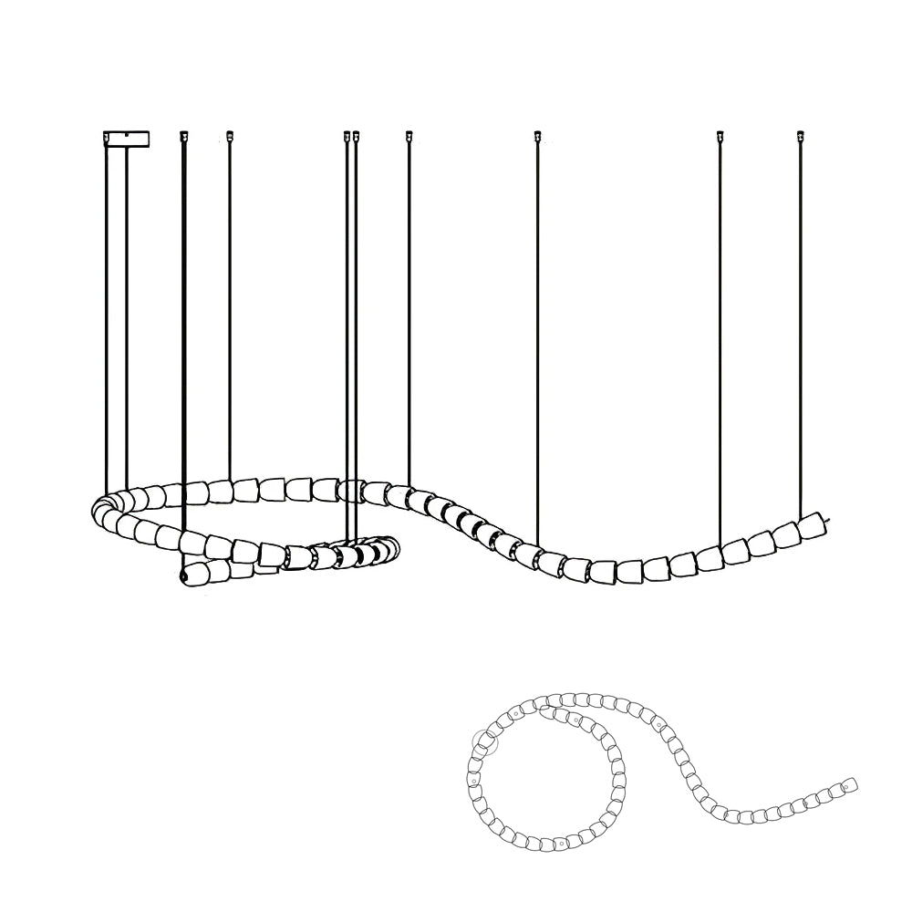 Nexus candelabru din cristal, cromat