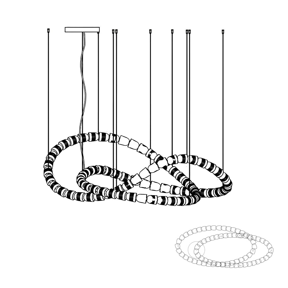 Nexus candelabru din cristal, cromat