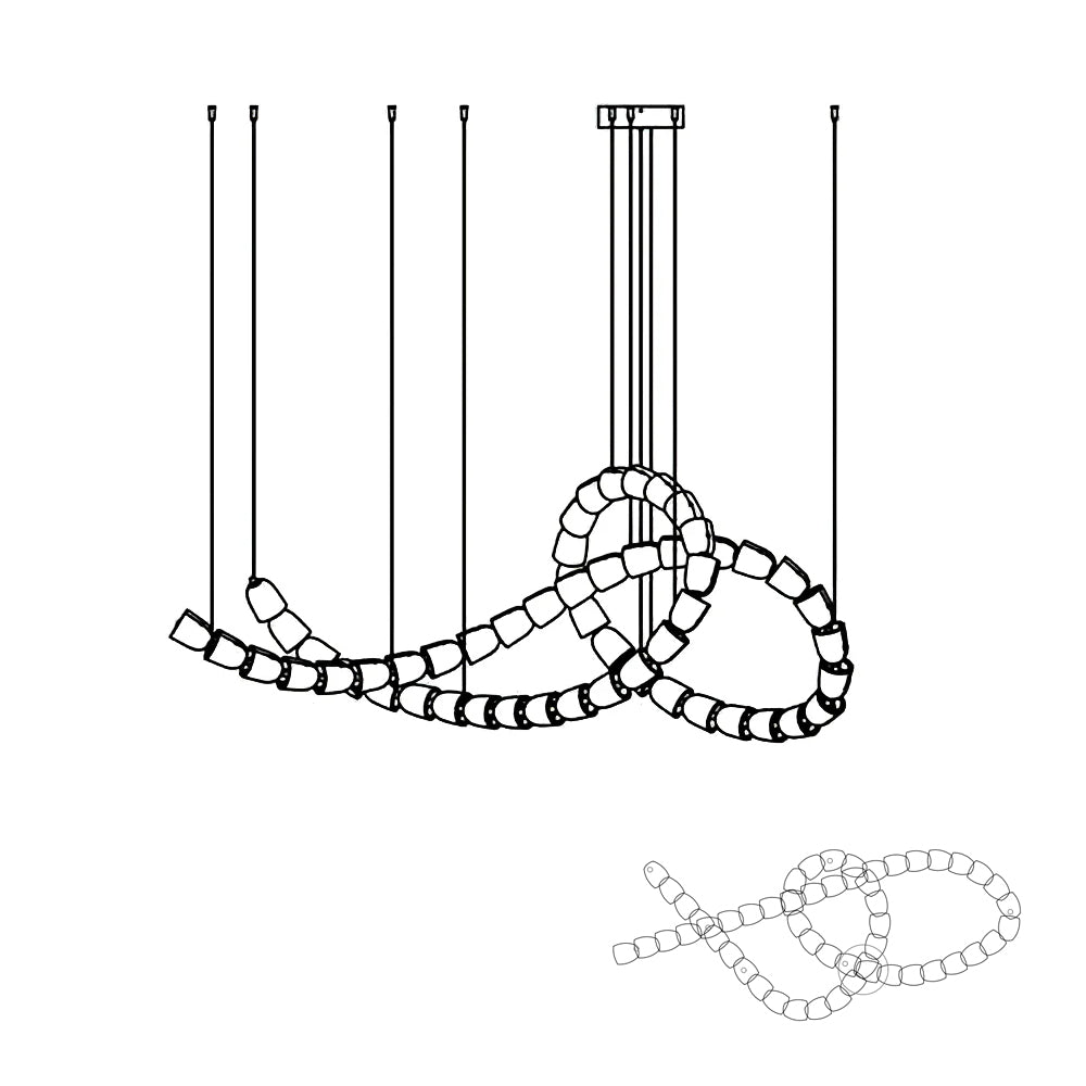 Nexus candelabru din cristal, cromat