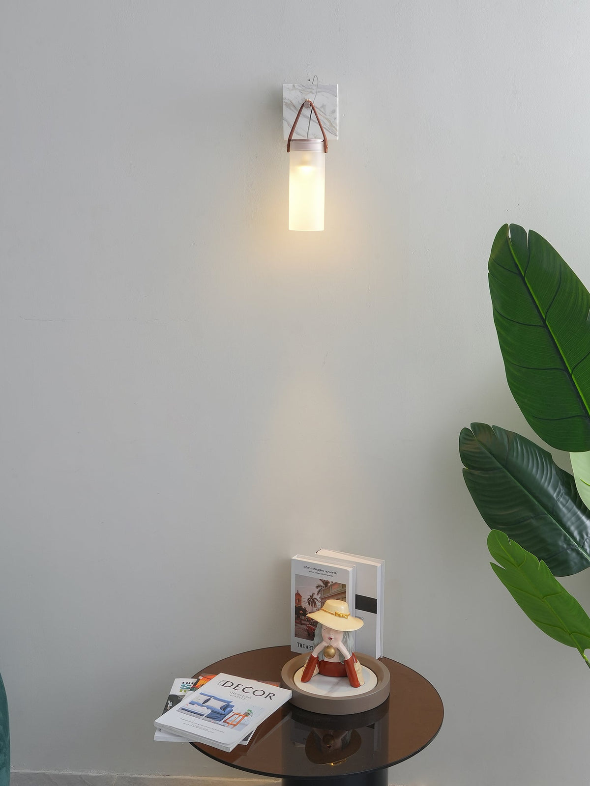 Galerie aplică de Perete Fontana sticlă Piele marmură