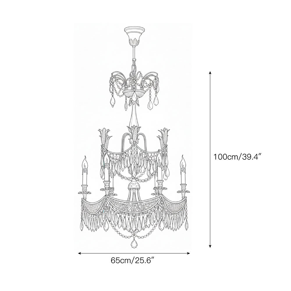 Genovese candelabru din cristal