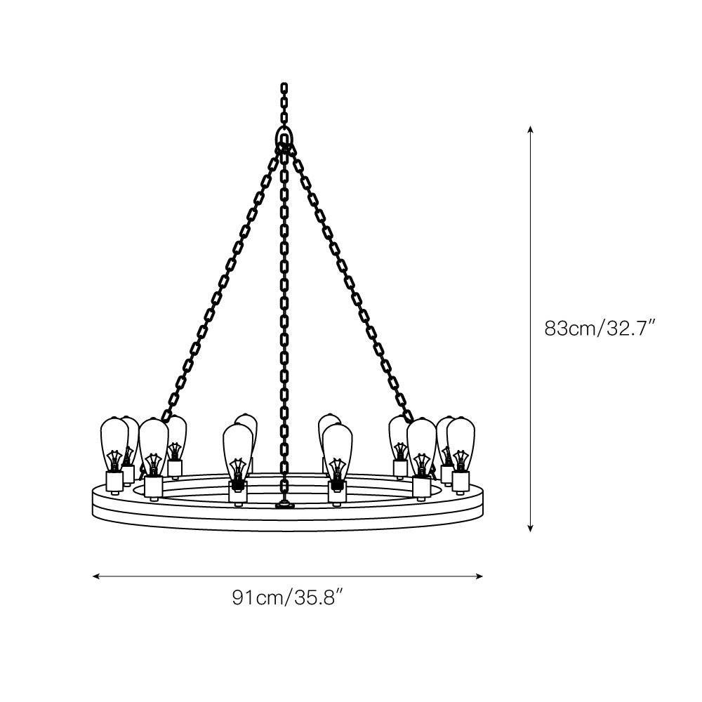 Rinorena candelabru din lemn