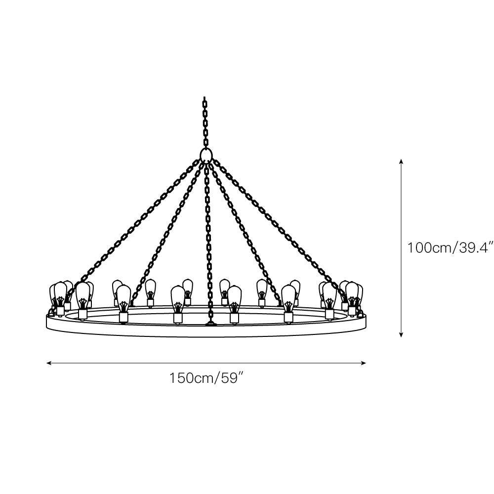 Rinorena candelabru din lemn