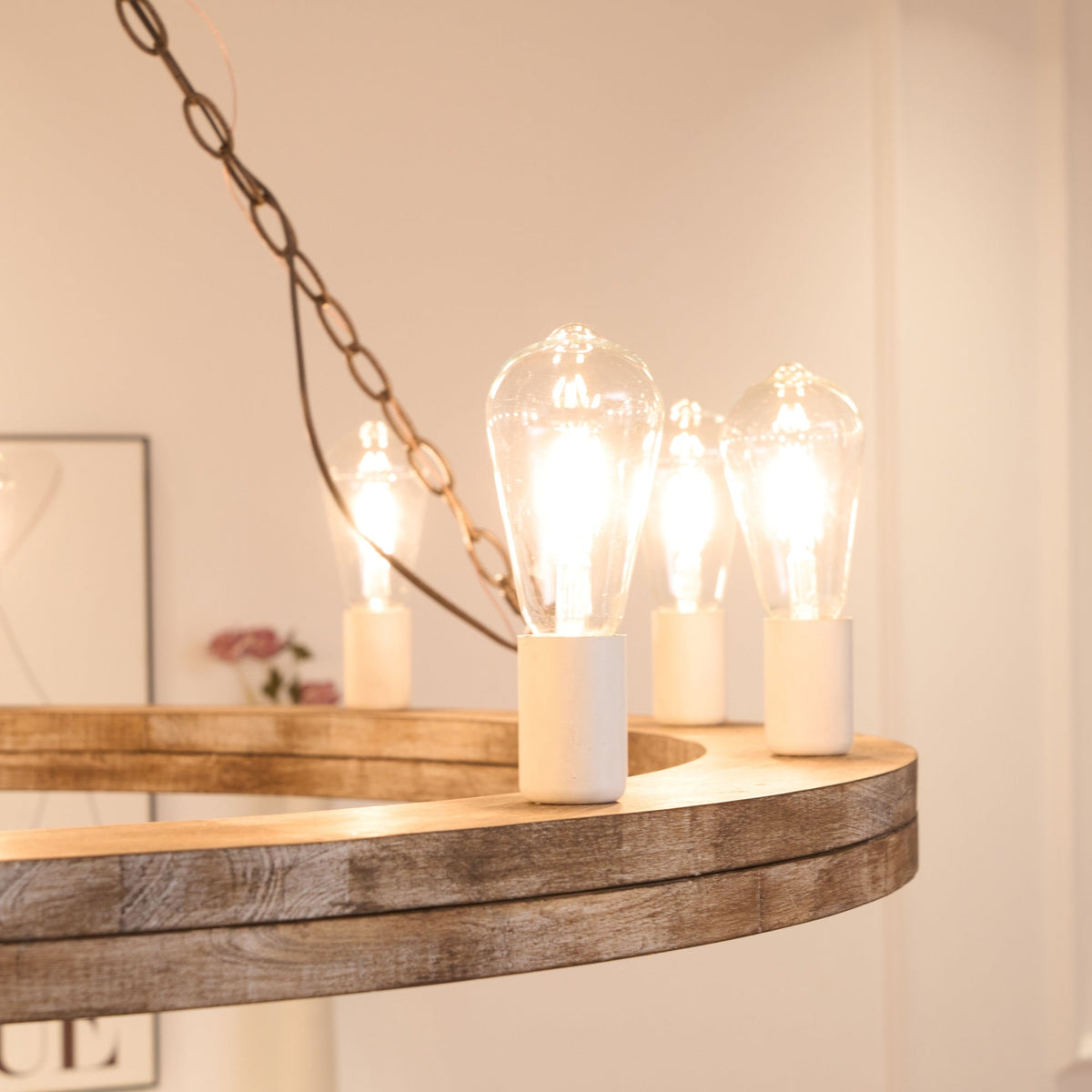 Rinorena candelabru din lemn