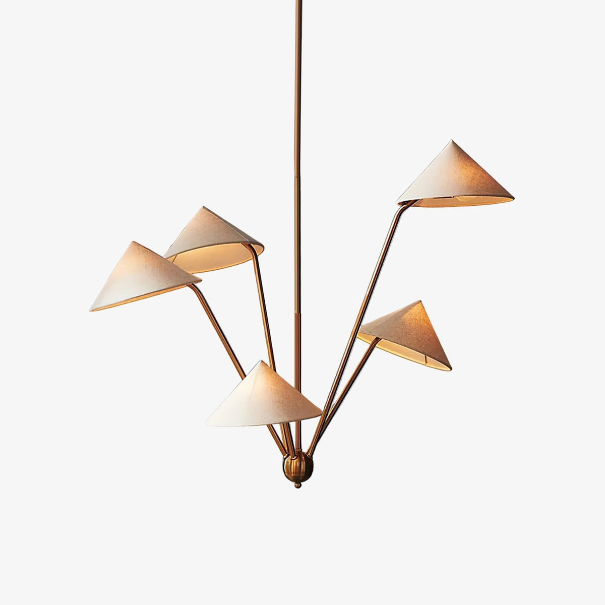Oriisora candelabru bej din alamă, curbat