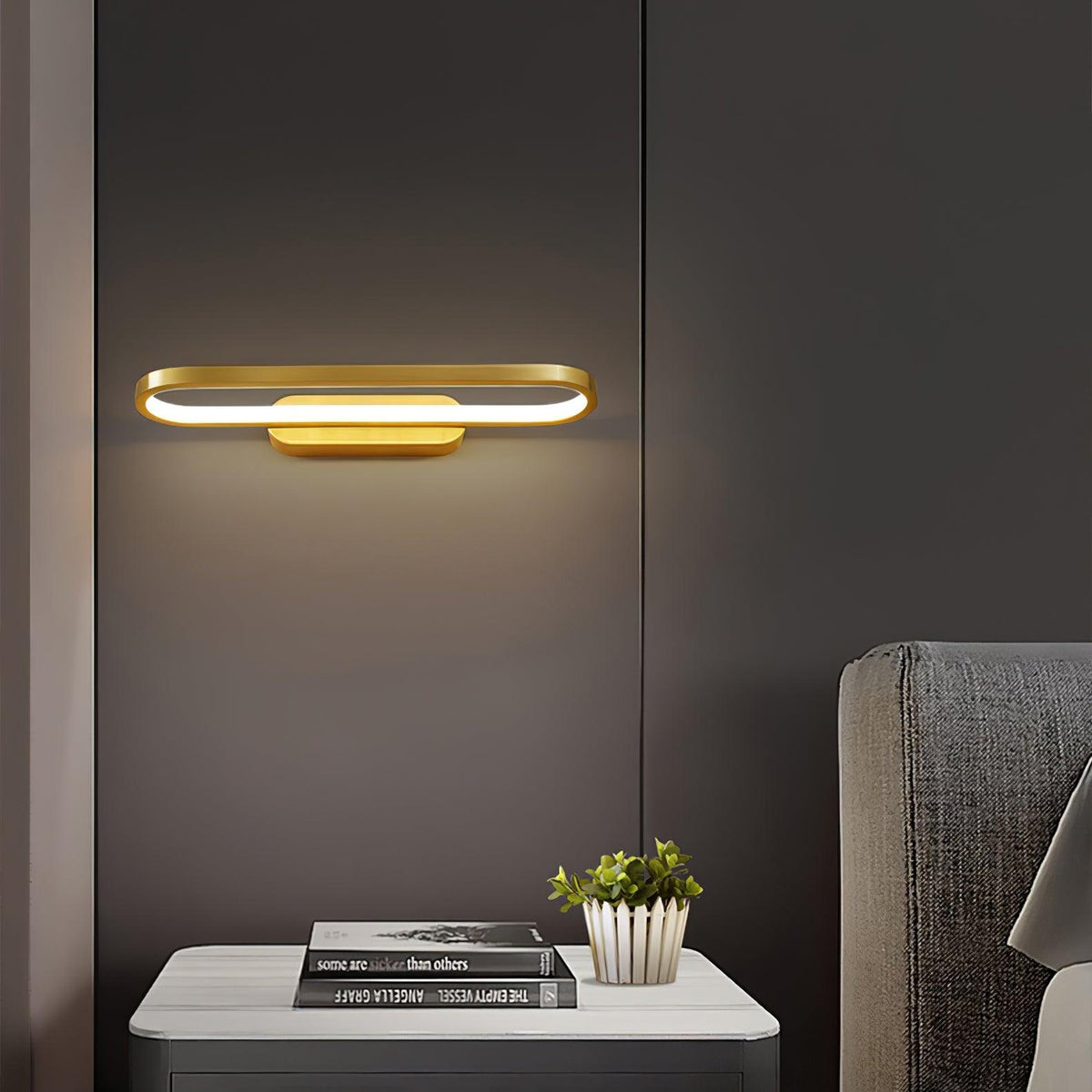Casaraya aplică de perete din alamă, modernă, minimalistă, LED