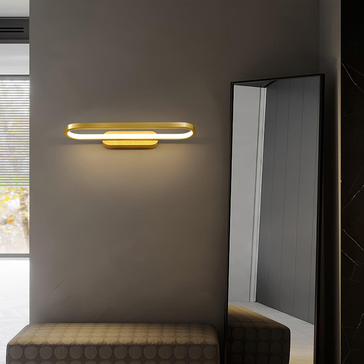 Casaraya aplică de perete din alamă, modernă, minimalistă, LED