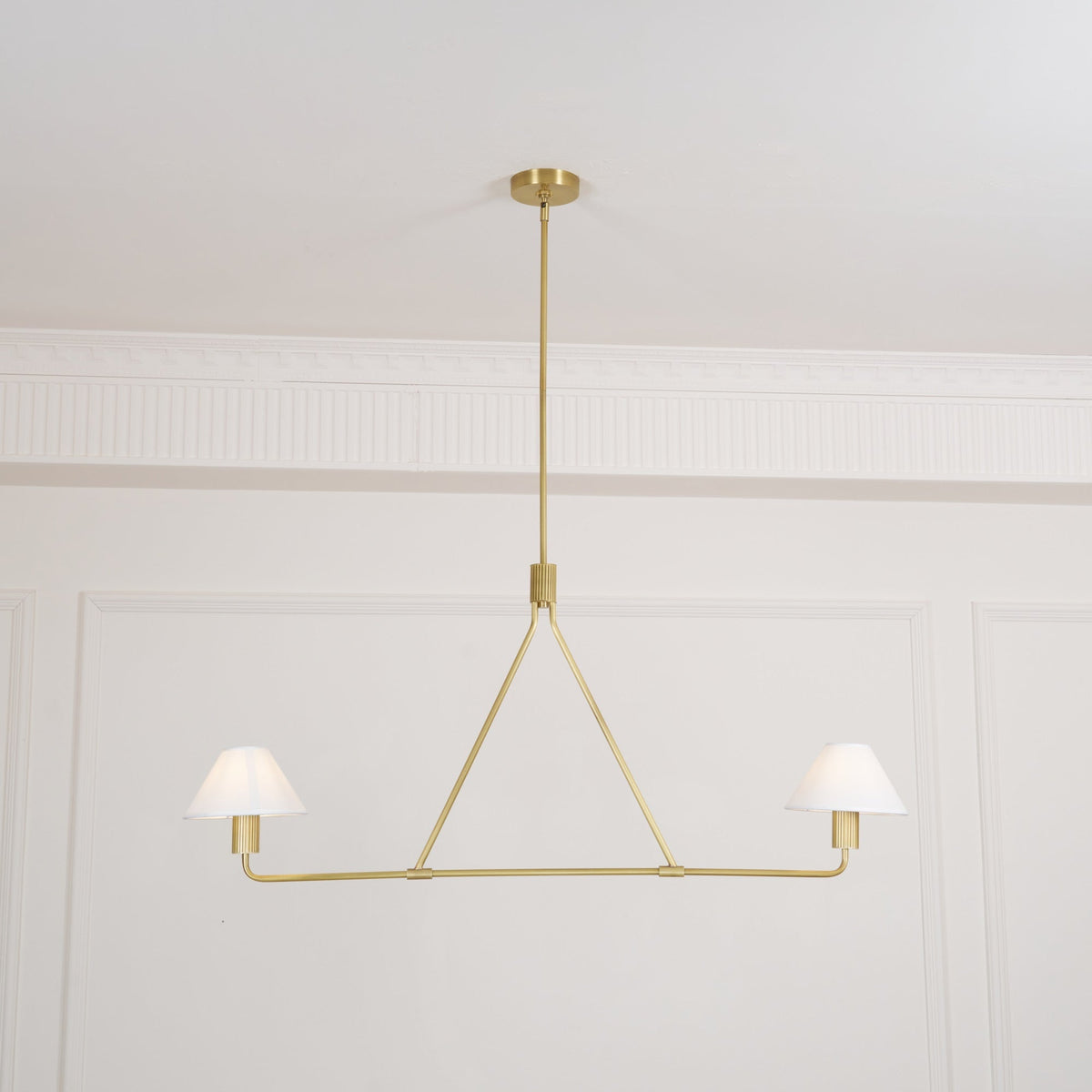 Ornuvyh candelabru din metal și material textil, vintage, industrial