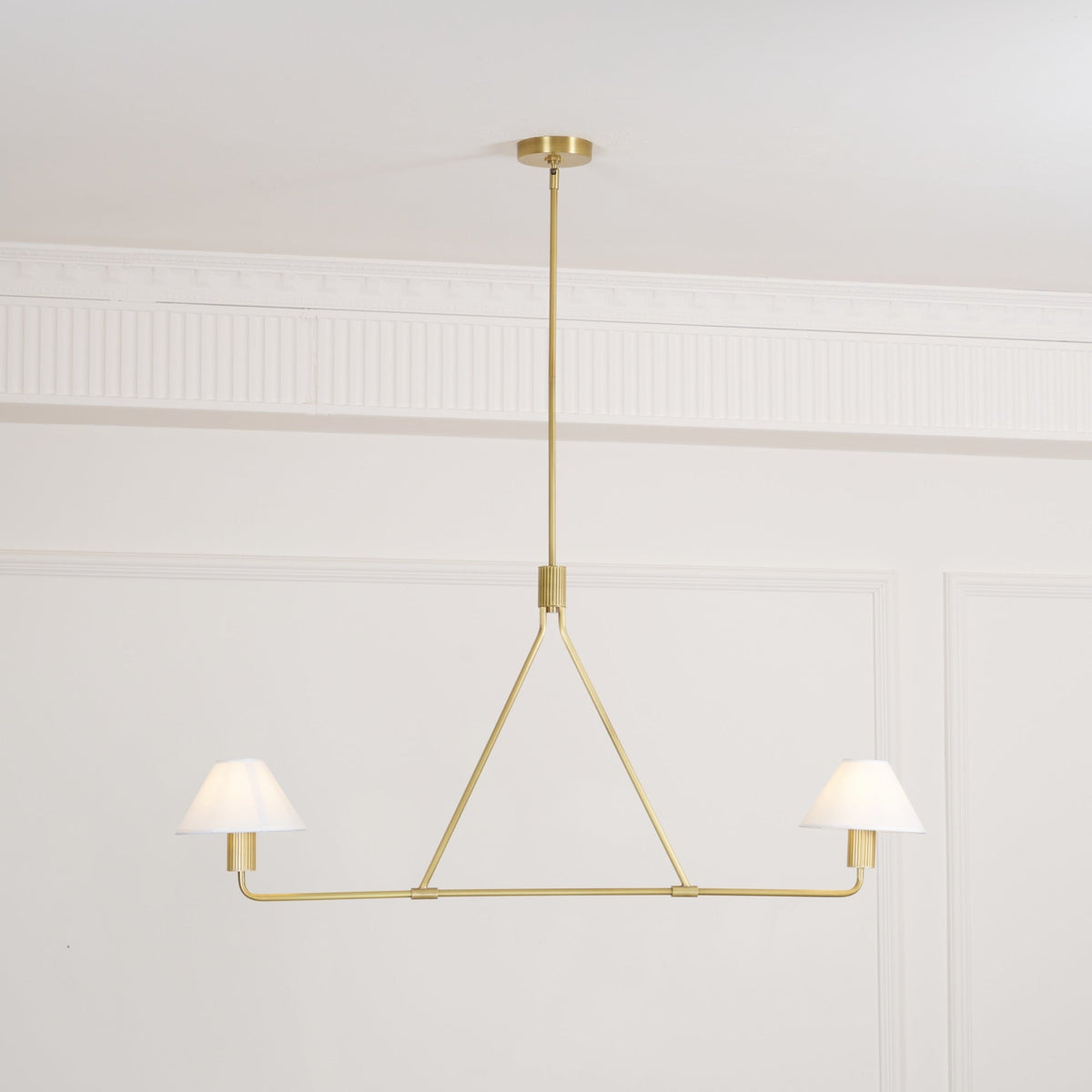 Ornuvyh candelabru din metal și material textil, vintage, industrial