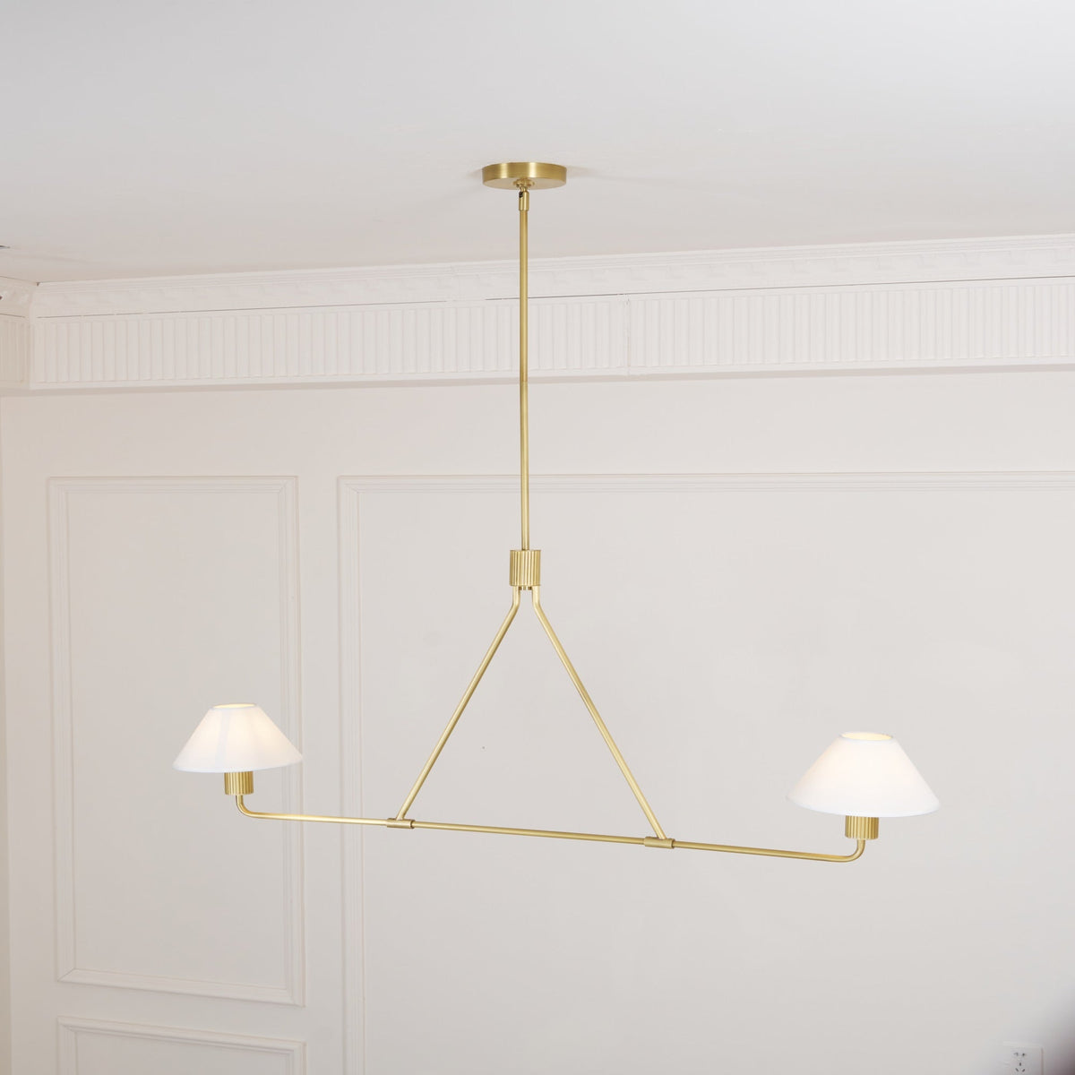 Ornuvyh candelabru din metal și material textil, vintage, industrial