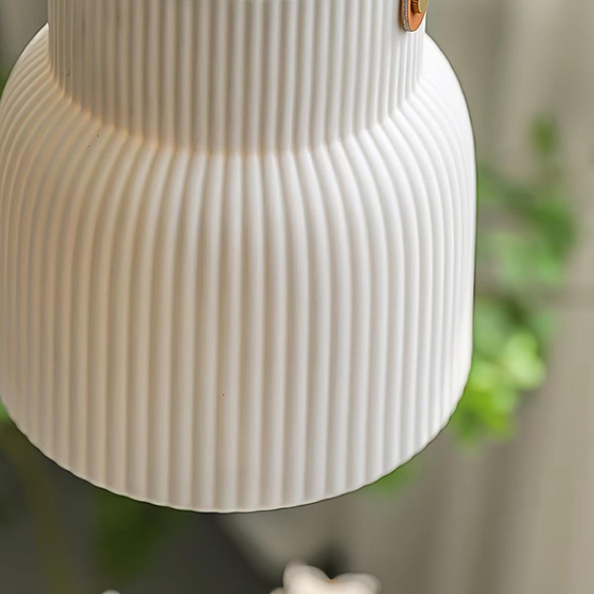 Lampă suspendată Cielum modern minimalist Abajur Ceramic Texturat cu Bandă de Piele alamă