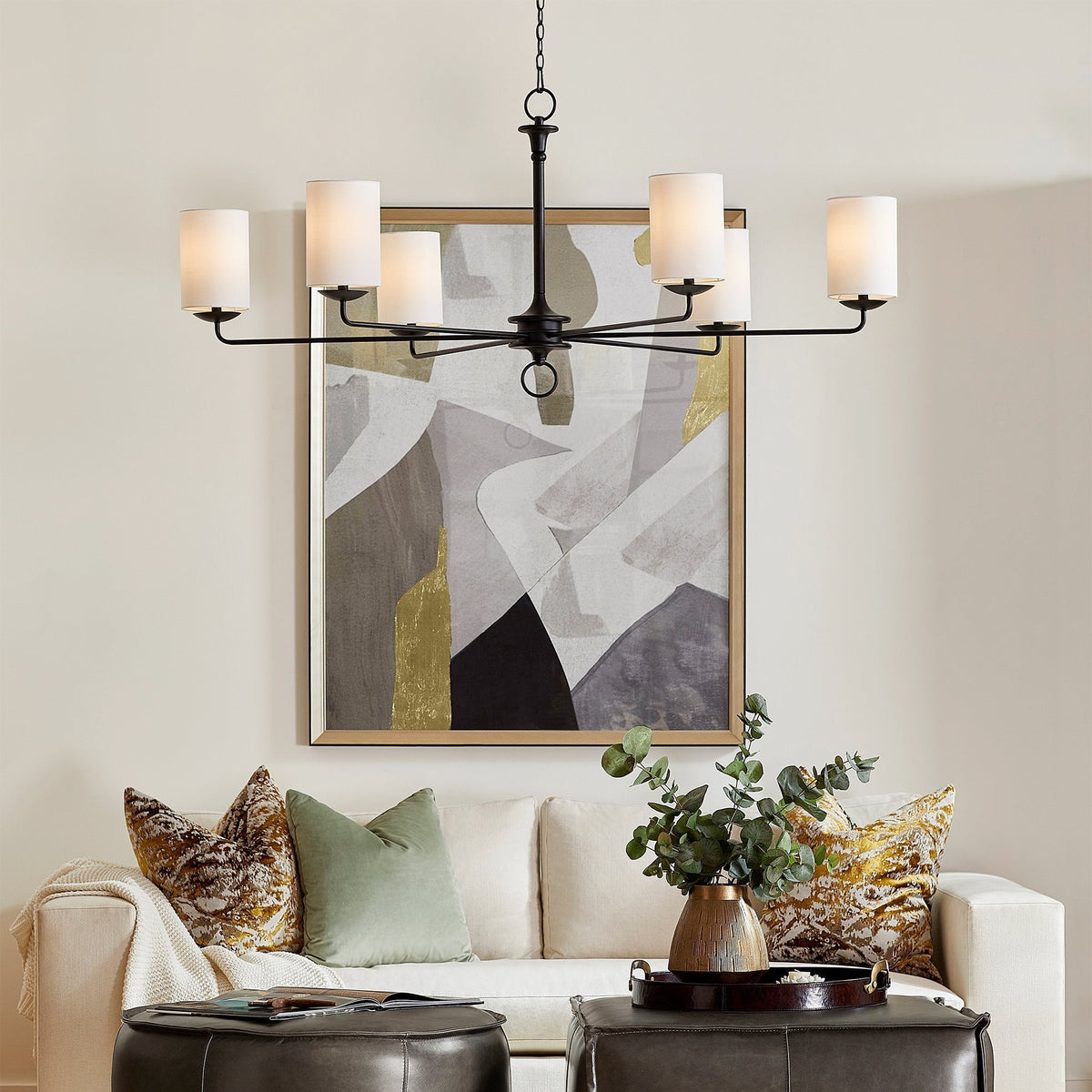 Fioivian candelabru cu abajur textil