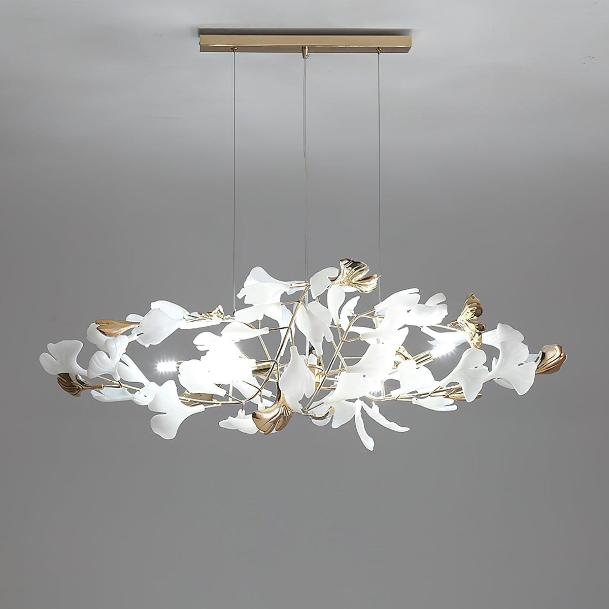 Quiven candelabru  Gingko Leaf din ceramică aurie elegant