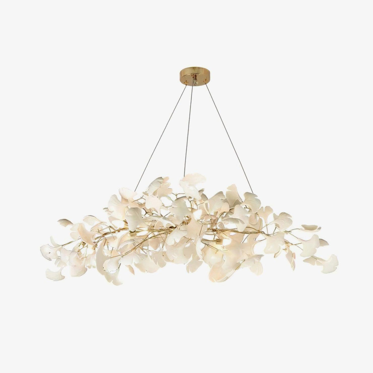 Oriiselle candelabru Ceramic Gingko petală auriu