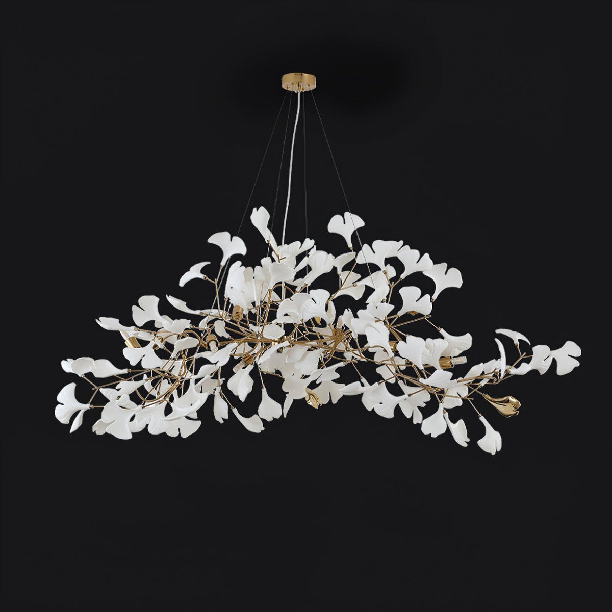 Oriiselle candelabru Ceramic Gingko petală auriu
