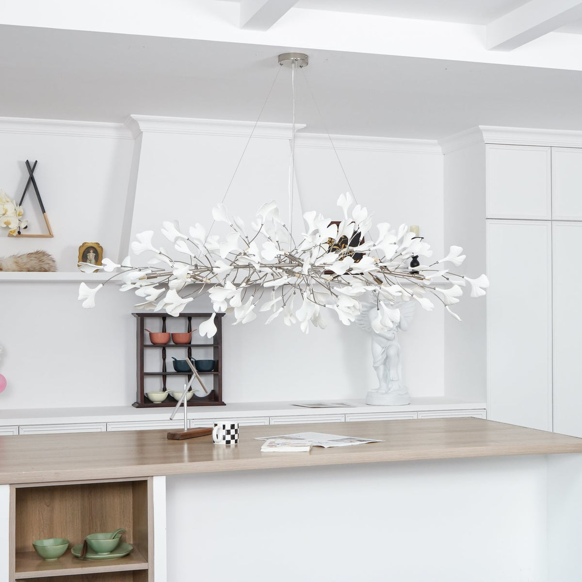 Oriiselle candelabru Ceramic Gingko petală auriu