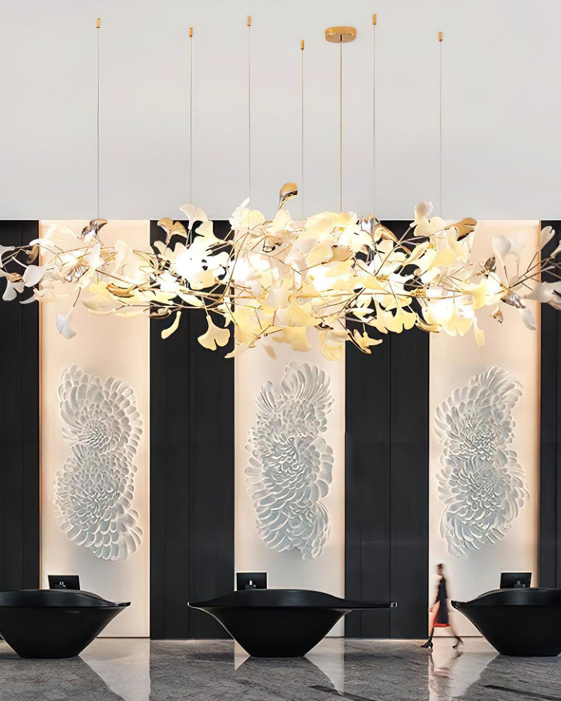 Sovell candelabru Postmodern de lux Ginkgo Cloud Ceramics