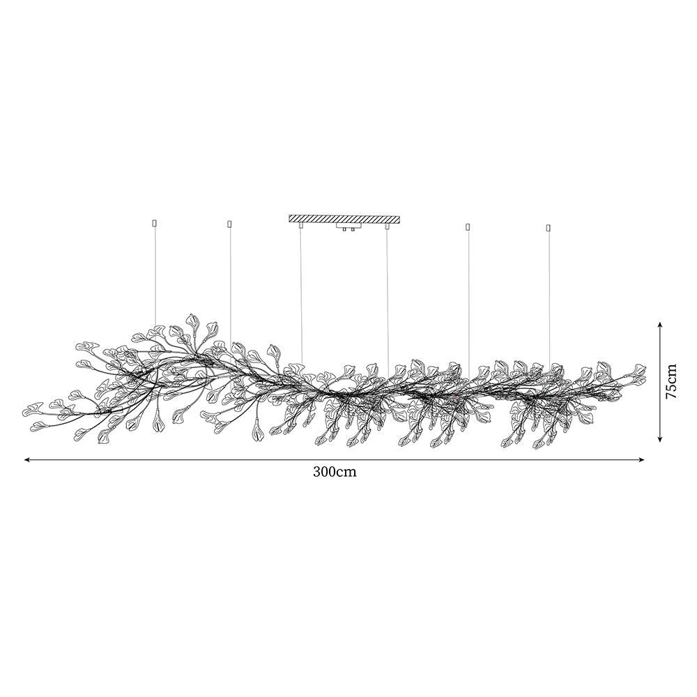 Calix candelabru cu abajur din ceramică în formă de frunză Gingko și finisaj alb aur, în stil modern