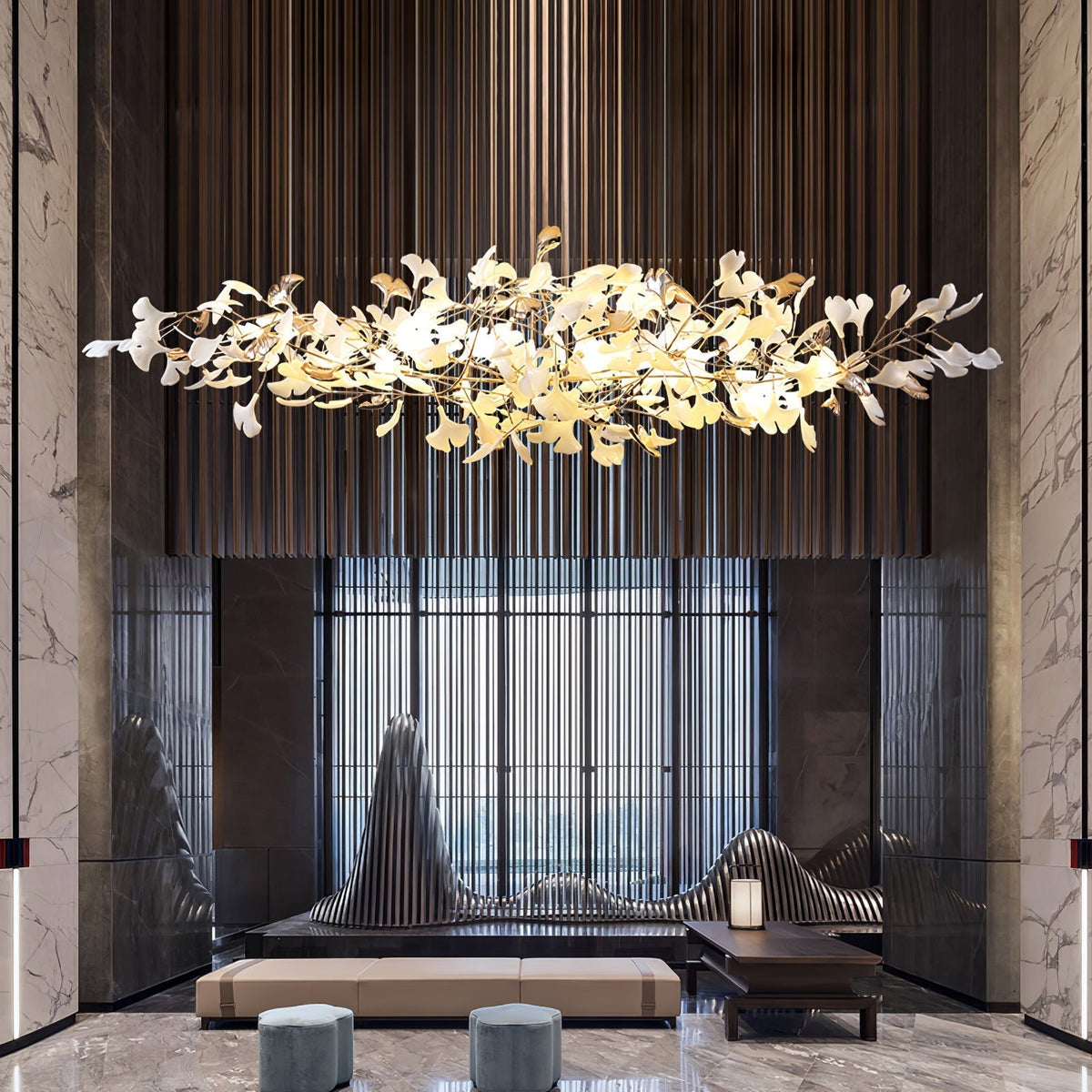 Sovell candelabru Postmodern de lux Ginkgo Cloud Ceramics
