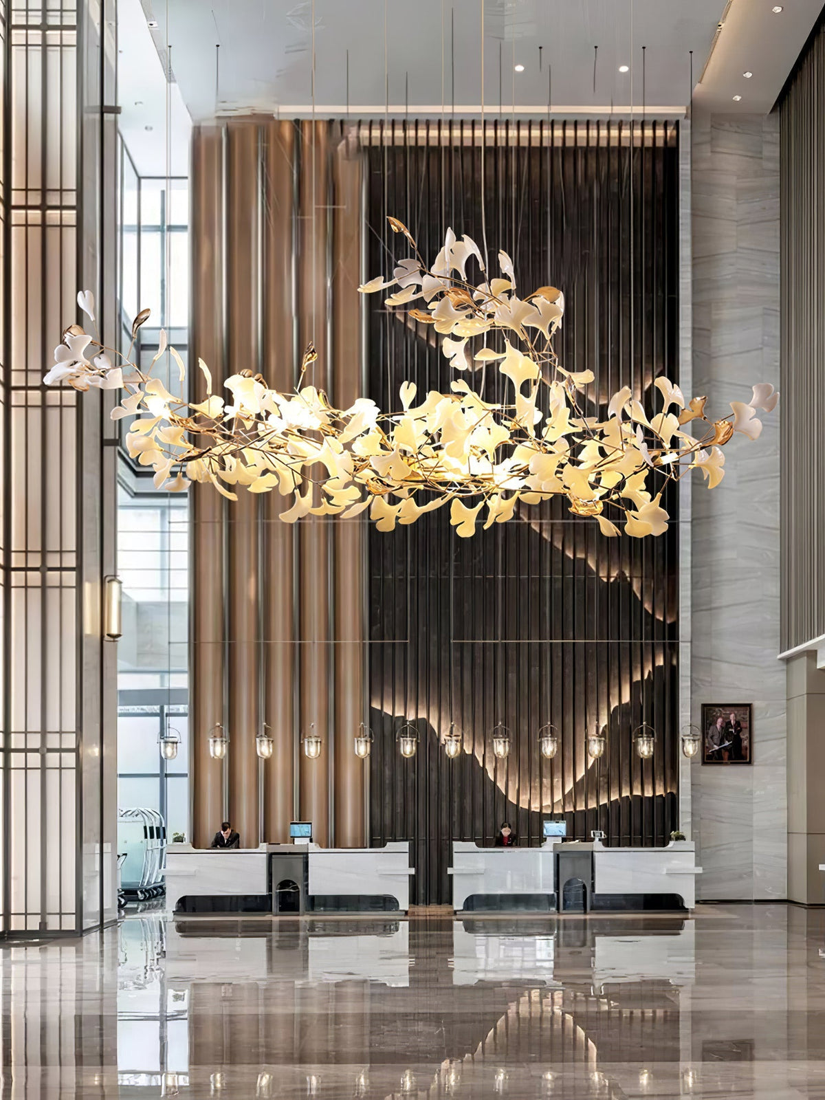Sovell candelabru Postmodern de lux Ginkgo Cloud Ceramics