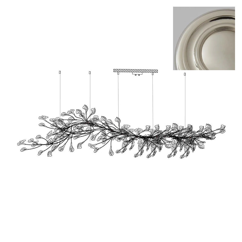 Calix candelabru cu abajur din ceramică în formă de frunză Gingko și finisaj alb aur, în stil modern