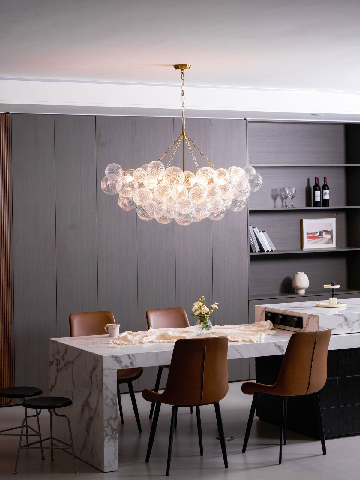 Ben candelabru Bile de sticlă Bubble modern