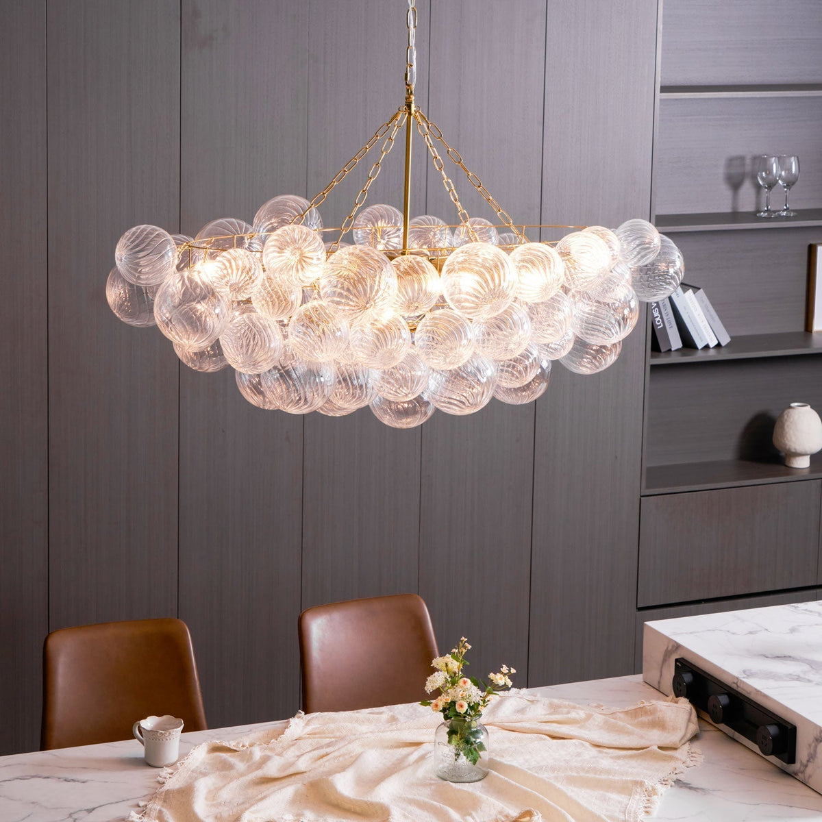 Ben candelabru Bile de sticlă Bubble modern