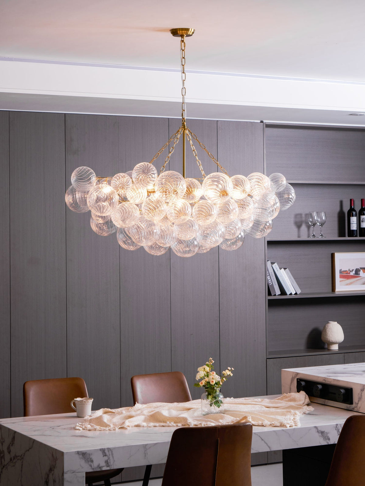 Ben candelabru Bile de sticlă Bubble modern