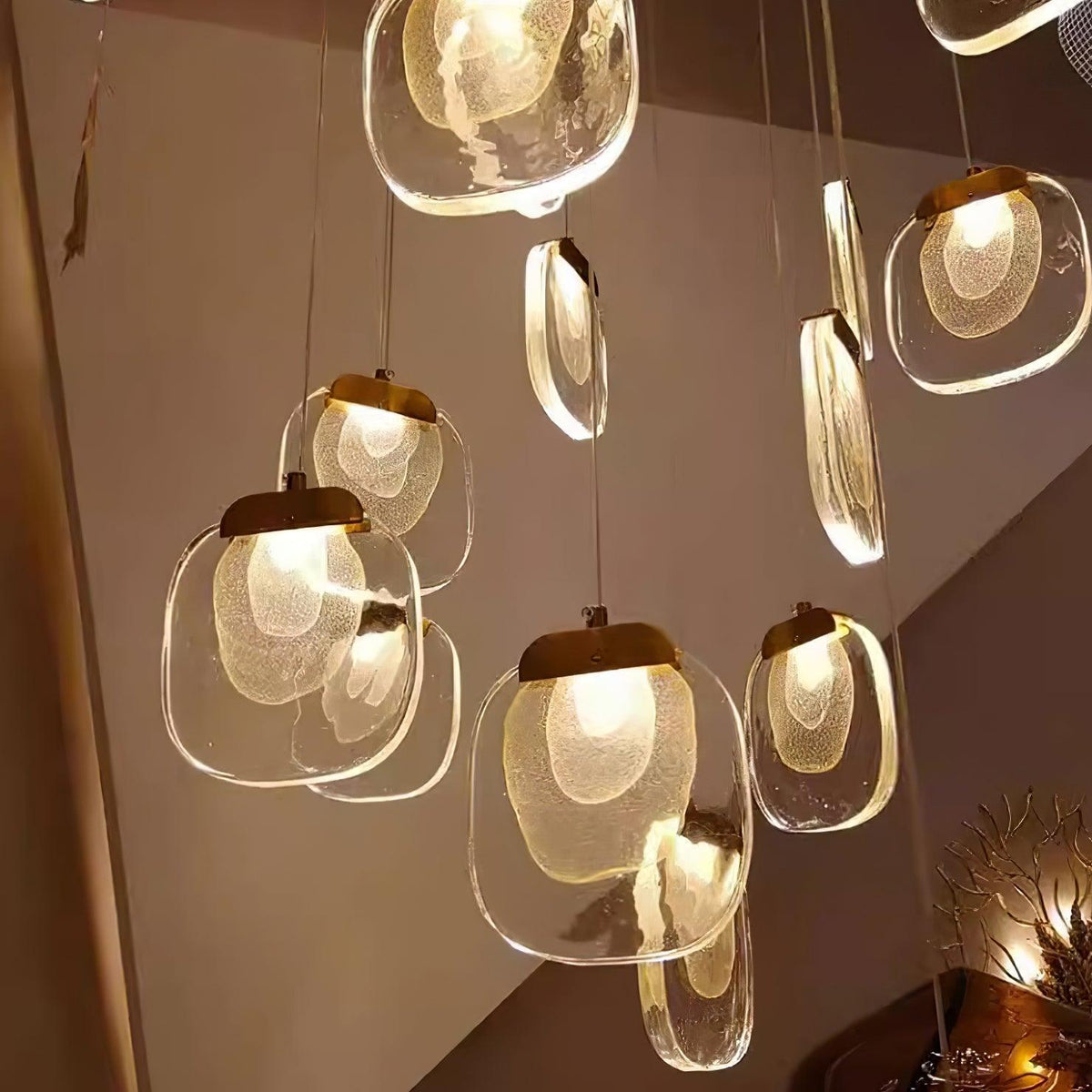 Avesia lampă suspendată minimalistă din sticlă pentru Scări