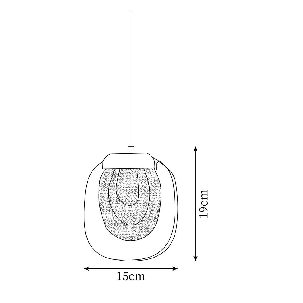Avesia lampă suspendată minimalistă din sticlă pentru Scări