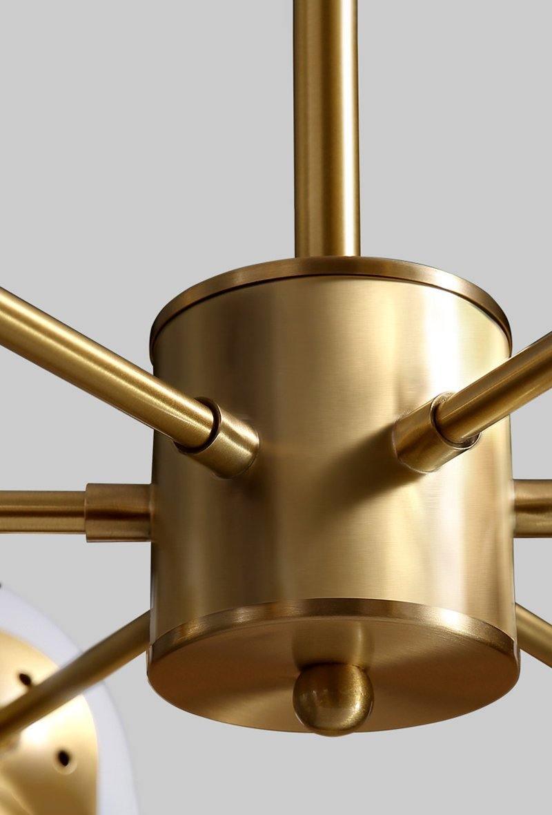 Eshlen candelabru din alamă și sticlă opal