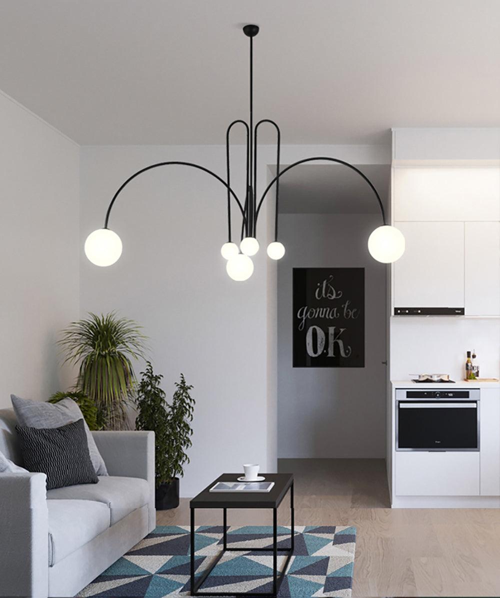 Rivorora candelabru, modern, cu glob