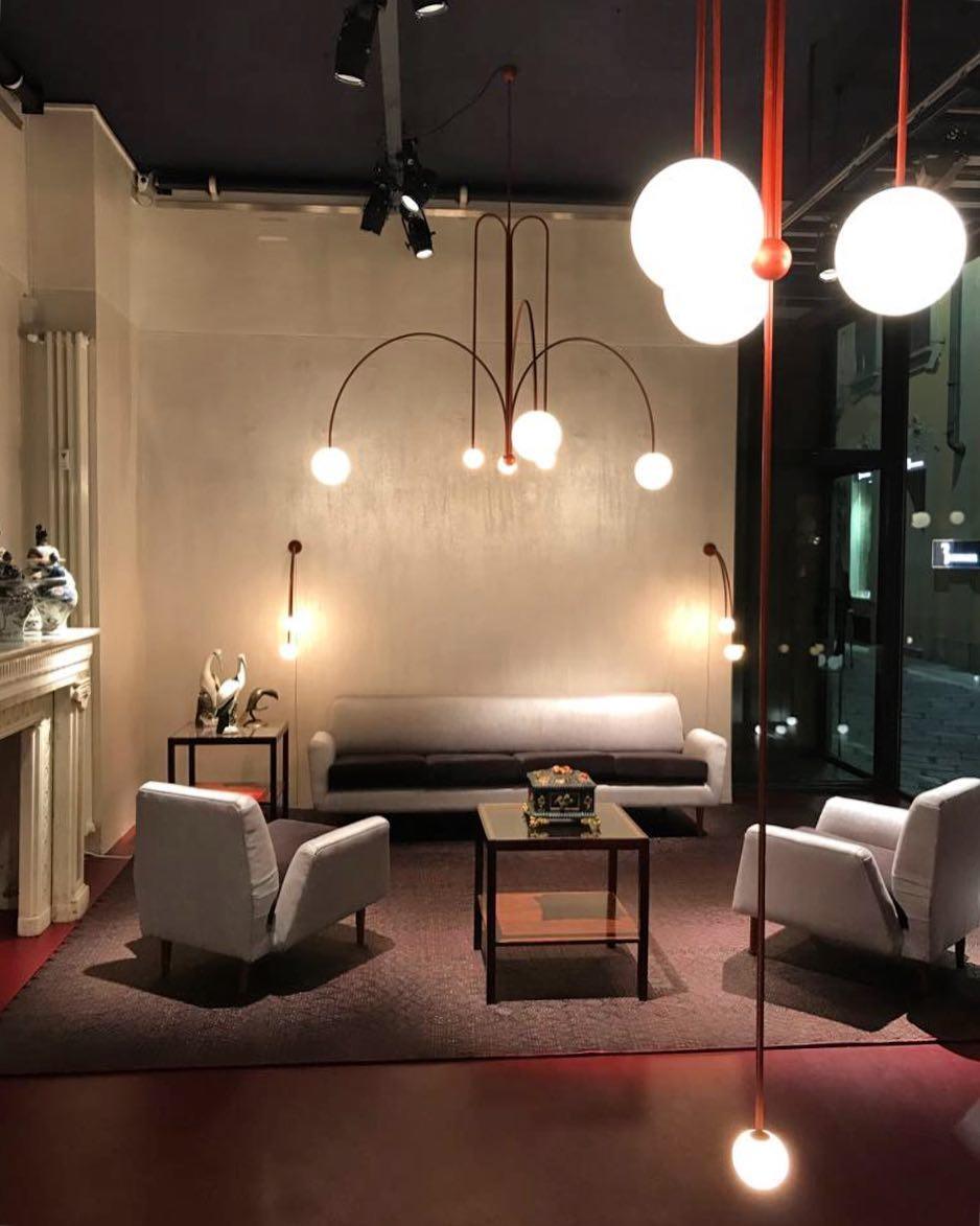 Rivorora candelabru, modern, cu glob